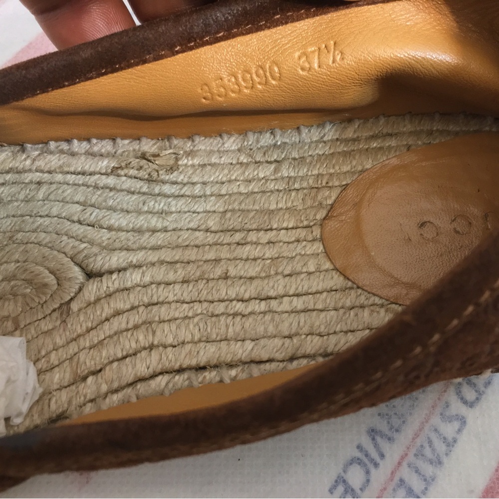 Gucci Espadrille Loafers slip-on. Made in Italy Size 37.5. Great condition - Picture 11 of 16